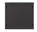 Lanberg Szafa instalacyjna rack wisząca 19" 540x350 czarna drzwi przeszklone ( flat pack)