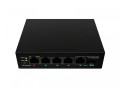Lanberg Przełącznik Light ILFE-4P-1GE-1S-90 Light Industrial POE 1XBT 3AXT  SFP + ETH DIN FAST Ethernet