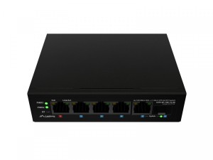 Lanberg Przełącznik Light ILFE-4P-1GE-1S-90 Light Industrial POE 1XBT 3AXT  SFP + ETH DIN FAST Ethernet