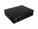 Lanberg Przełącznik Light ILFE-4P-1GE-1S-90 Light Industrial POE 1XBT 3AXT  SFP + ETH DIN FAST Ethernet