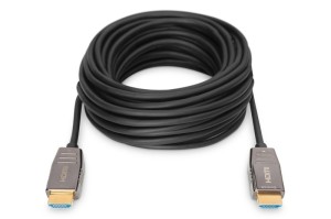 Digitus Kabel połączeniowy hybrydowy HDMI AOC | HDMI-A męski-męski | HDMI 2.1 | UHD-2 8K@60Hz | 48Gbps |HDR, eARC, HDCP 2.2, CEC | 20m