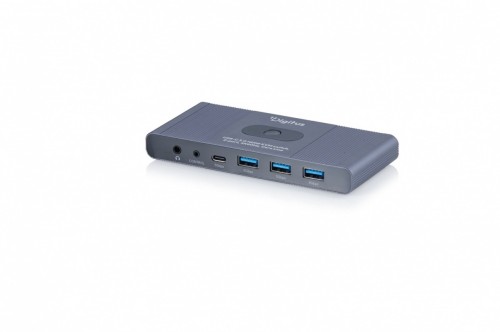 Digitus Przełącznik / Switch KVM HDMI 2x1 | UHD 4K@60Hz | 3x USB-A 3.1 Gen1 | 1x USB-C USB 3.1 Gen1 | Audio | Core Line