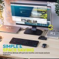 Digitus Przełącznik / Switch KVM HDMI 2x1 | UHD 4K@60Hz | 3x USB-A 3.1 Gen1 | 1x USB-C USB 3.1 Gen1 | Audio | Core Line