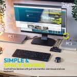 Digitus Przełącznik / Switch KVM HDMI 2x1 | UHD 4K@60Hz | 3x USB-A 3.1 Gen1 | 1x USB-C USB 3.1 Gen1 | Audio | Core Line