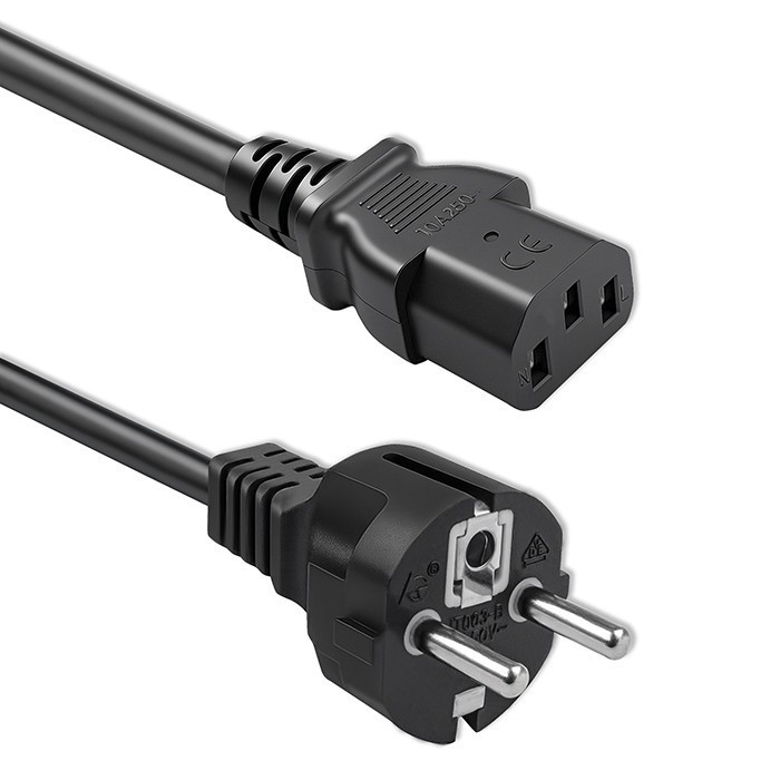 Qoltec Kabel zasilający SCHUKO CEE 7/7 (E/F) | IEC C13 | 3x1.0mm2 | Czysta miedź Cu | 1.5m
