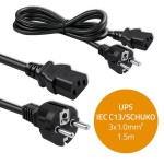 Qoltec Kabel zasilający SCHUKO CEE 7/7 (E/F) | IEC C13 | 3x1.0mm2 | Czysta miedź Cu | 1.5m
