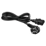 Qoltec Kabel zasilający | wtyczka kątowa SCHUKO CEE 7/7 (E/F) | IEC C13 | 3x0.75mm2 | Czysta miedź Cu | 2m