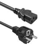 Qoltec Kabel zasilający SCHUKO CEE 7/7 (E/F) | IEC C13 | 3x0.75mm2 | Czysta miedź Cu | 1.5m