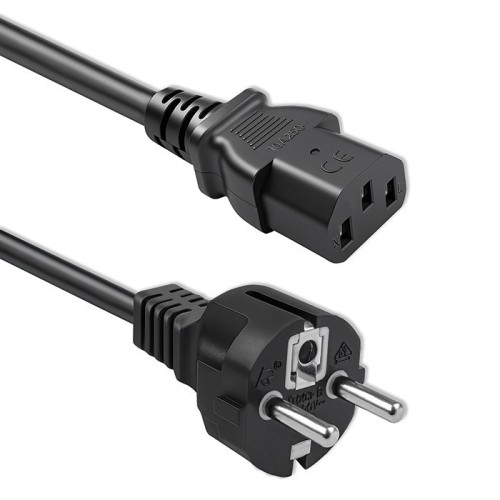 Qoltec Kabel zasilający SCHUKO CEE 7/7 (E/F) | IEC C13 | 3x0.75mm2 | Czysta miedź Cu | 1.5m