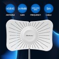 Qoltec Antena paraboliczna 4G 5G LTE | 2x19dBi | kierunkowa | zewnętrzna| 1710-2700 MHz | 3300-4200 MHz | N Female | wodoodporna | 5m