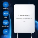 Qoltec Antena 5G LTE | 16dBi | kierunkowa | zewnętrzna | SMA | 3300-3800MHz | wodoodporna | 3m
