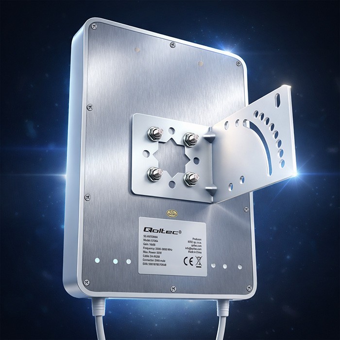 Qoltec Antena 5G LTE | 16dBi | kierunkowa | zewnętrzna | SMA | 3300-3800MHz | wodoodporna | 3m