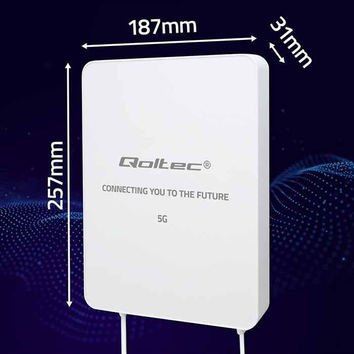 Qoltec Antena 5G LTE | 16dBi | kierunkowa | zewnętrzna | SMA | 3300-3800MHz | wodoodporna | 3m