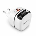 Qoltec Ładowarka sieciowa GaN 65W | USB-C PD PPS | 5-20V | 3-3.25A |    wysuwany kabel
