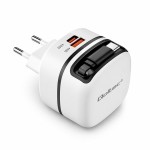 Qoltec Ładowarka sieciowa GaN 65W | USB-C PD PPS | 5-20V | 3-3.25A |    wysuwany kabel