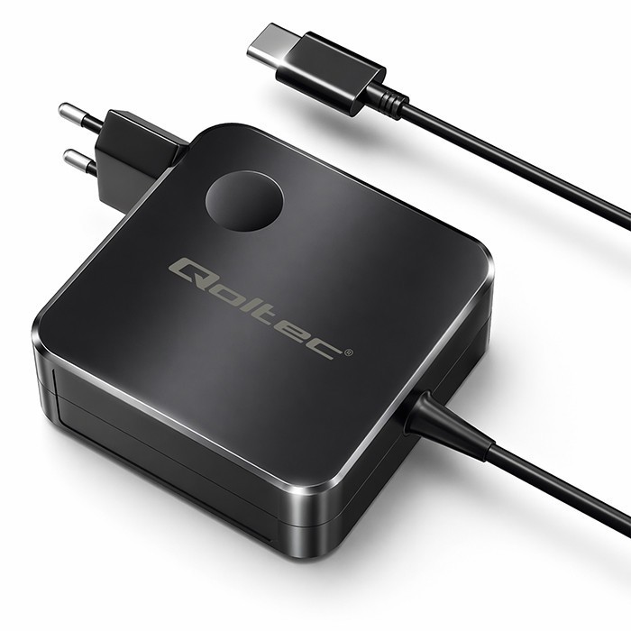 Qoltec Ładowarka sieciowa GaN 65W | USB-C PD PPS | 5-21V | 3-3.25A