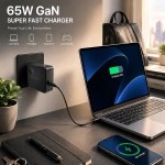 Qoltec Ładowarka sieciowa GaN 65W | USB-C PD PPS | 5-21V | 3-3.25A