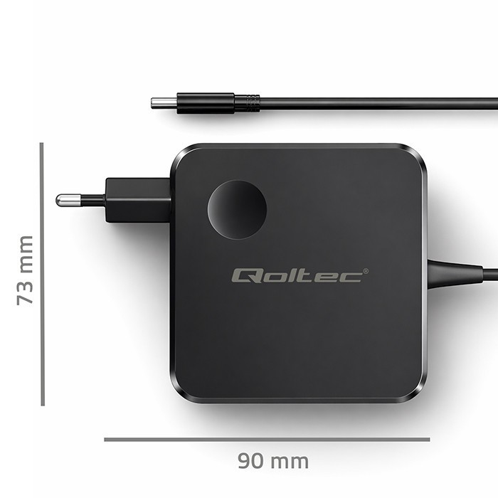 Qoltec Ładowarka sieciowa GaN 65W | USB-C PD PPS | 5-21V | 3-3.25A