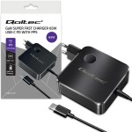 Qoltec Ładowarka sieciowa GaN 65W | USB-C PD PPS | 5-21V | 3-3.25A
