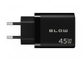 BLOW Ładowarka sieciowa gniazdo USB + USB-C PD 45W + kabel