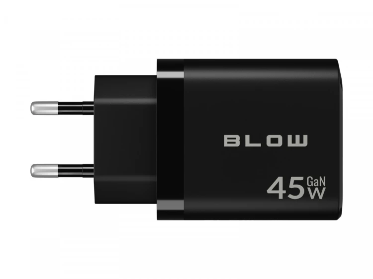 BLOW Ładowarka sieciowa gniazdo USB + USB-C PD 45W + kabel