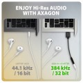 AXAGON ADA-HA Zewnętrzna karta dźwiękowa USB-A 32bit DAC, 384kHz, 3.5mm (F) złącze