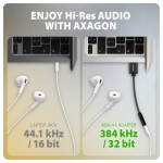 AXAGON ADA-HA Zewnętrzna karta dźwiękowa USB-A 32bit DAC, 384kHz, 3.5mm (F) złącze