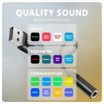 AXAGON ADA-HA Zewnętrzna karta dźwiękowa USB-A 32bit DAC, 384kHz, 3.5mm (F) złącze