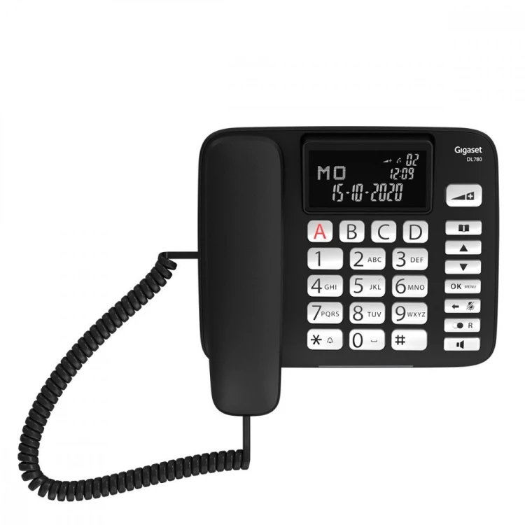 Gigaset Telefon przewodowy DL780 Plus z wygodną słuchawką bezprzewodową