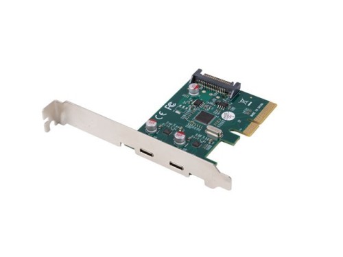 Lanberg Karta sieciowa PCI EXPRESS X1 -> 2X USB-C 3.2 GEN 2X1 led low profile