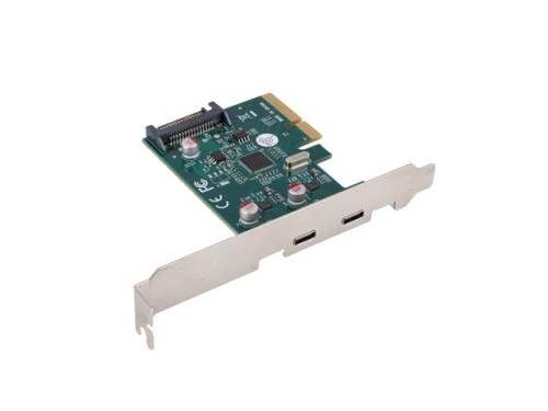 Lanberg Karta sieciowa PCI EXPRESS X1 -> 2X USB-C 3.2 GEN 2X1 led low profile
