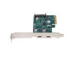 Lanberg Karta sieciowa PCI EXPRESS X1 -> 2X USB-C 3.2 GEN 2X1 led low profile