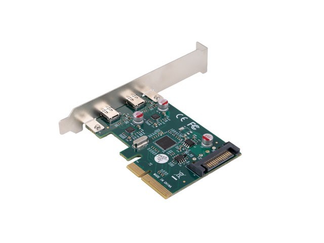 Lanberg Karta sieciowa PCI EXPRESS X1 -> 2X USB-C 3.2 GEN 2X1 led low profile