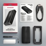 AXAGON EEM2-40G Obudowa zewnętrzna aluminiowa USB4 Gen 3x2 M.2 SSD NVMe 40Gbps passive, USB-C cable, silicon sleeve