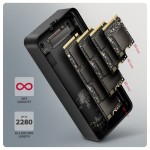 AXAGON EEM2-40G Obudowa zewnętrzna aluminiowa USB4 Gen 3x2 M.2 SSD NVMe 40Gbps passive, USB-C cable, silicon sleeve