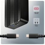 AXAGON EEM2-40G Obudowa zewnętrzna aluminiowa USB4 Gen 3x2 M.2 SSD NVMe 40Gbps passive, USB-C cable, silicon sleeve