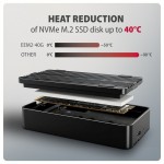 AXAGON EEM2-40G Obudowa zewnętrzna aluminiowa USB4 Gen 3x2 M.2 SSD NVMe 40Gbps passive, USB-C cable, silicon sleeve