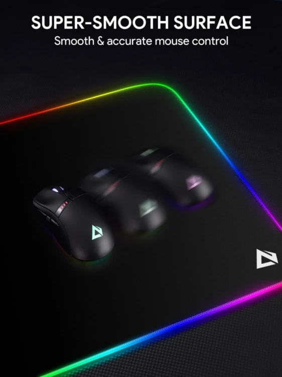 AUKEY KM-P7 RGB podkładka pod mysz i klawiaturę XXL gamingowa| 900x400x4mm | wodoodporna | gumowany spód | aplikacja G-aim Control Center
