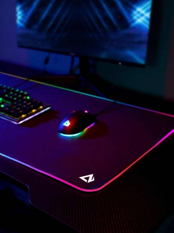 AUKEY KM-P7 RGB podkładka pod mysz i klawiaturę XXL gamingowa| 900x400x4mm | wodoodporna | gumowany spód | aplikacja G-aim Control Center