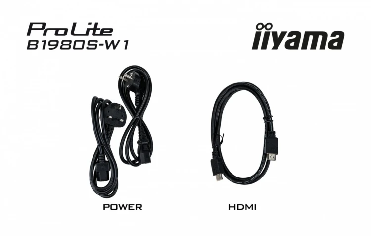 IIYAMA Monitor 19 cali B1980S-W1 HDMI, DP, PIVOT, HAS/150mm