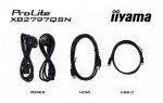 IIYAMA Monitor 27 cali XB2797QSN-B1 IPS/3.7 megapixel QHD, HAS150/ 350cd/1ms/HDMI/Displayport, USBC DOCK 65W, 4USB HUB, RJ45