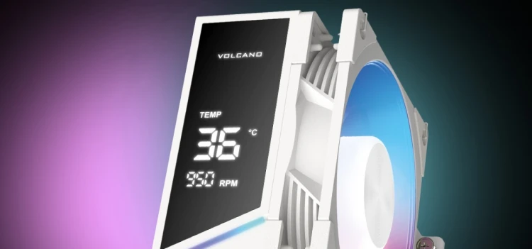 MODECOM Chłodzenie powietrzne Volcano 0C T202 LCD ARGB 120 białe