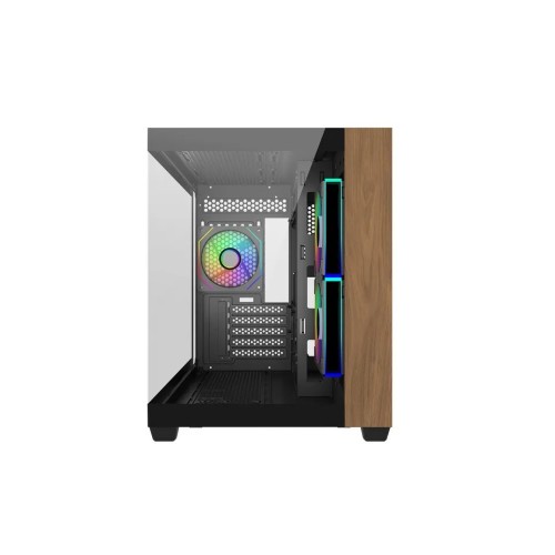 Cooler Master Obudowa Elite 481 Wood 270° Seamless Glass mATX