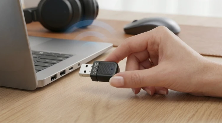 Savio Adapter USB WiFi 6 Bluetooth 5.4 BT- 070
