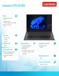 Lenovo Laptop V15 G5 83GW009CPB W11Pro i3-1315U/16GB/512GB/INT/15.6 FHD/Business Black/3YRS OS + 1YR CI