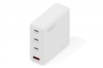 Digitus Ładowarka sieciowa GaN II 140W | 3x USB-C, 1x USB-A | PD 3.0, QC 3.0 | Biała