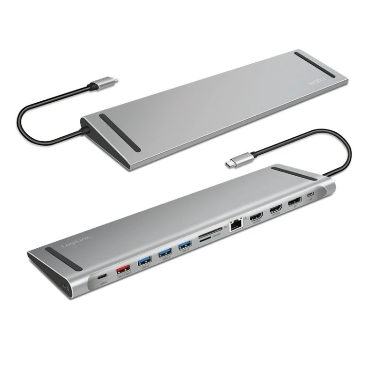 LogiLink Stacja dokująca USB3.2 ,USB-C,12-portów, PD