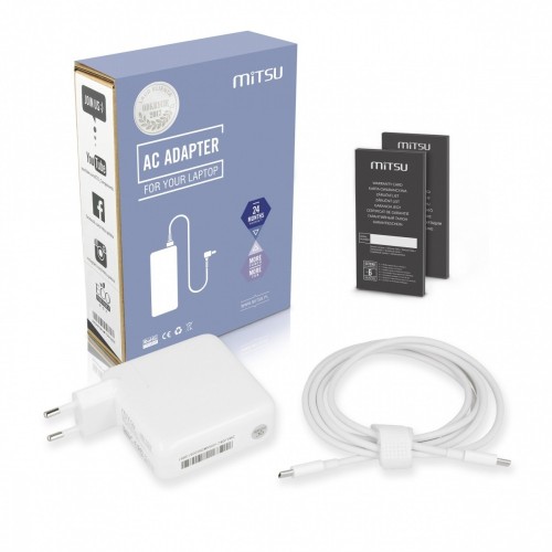 Mitsu Zasilacz ładowarka do laptopa 100W USB-C 5V-9V-12V-15V/3A, 20V/5A PD