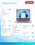 Lenovo Notebook ThinkBook 16 G9 21US00FNPB W11Pro Core 5 210H/16GB/512GB/INT/16.0 WUXGA/Arctic Grey/3YR OS + 1YR CI + CO2 Offset