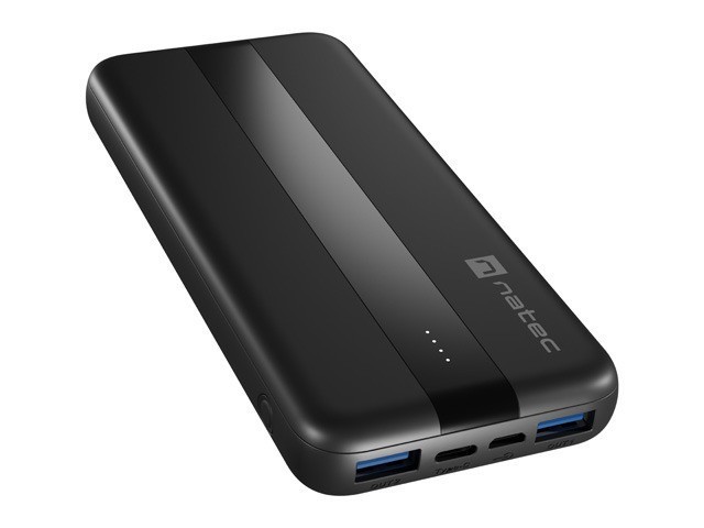 Natec Powerbank TREVI Slim Q V2 2xUSB-A 18W 1xUSB-C 20W